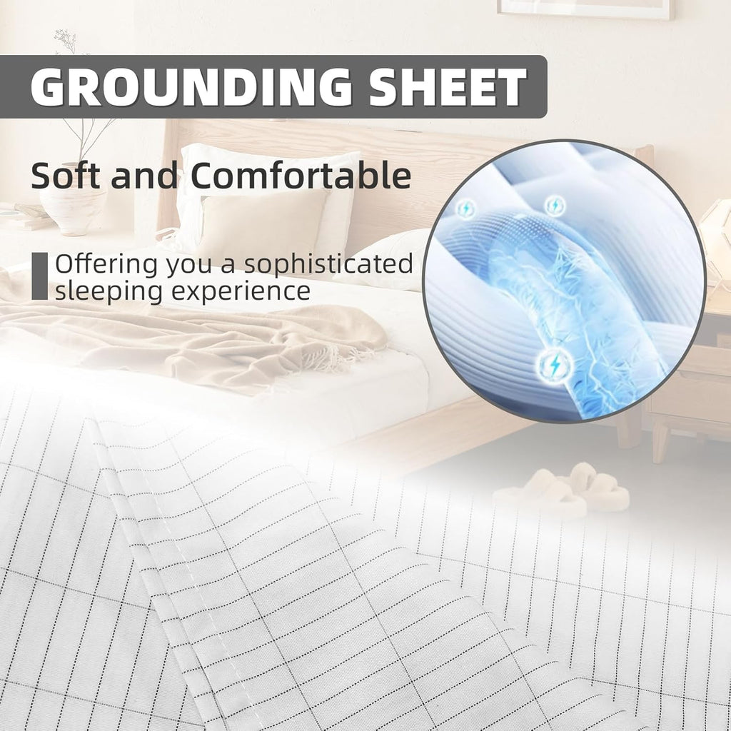 Conductive Grounding Bed Sheet, Flat or Fitted