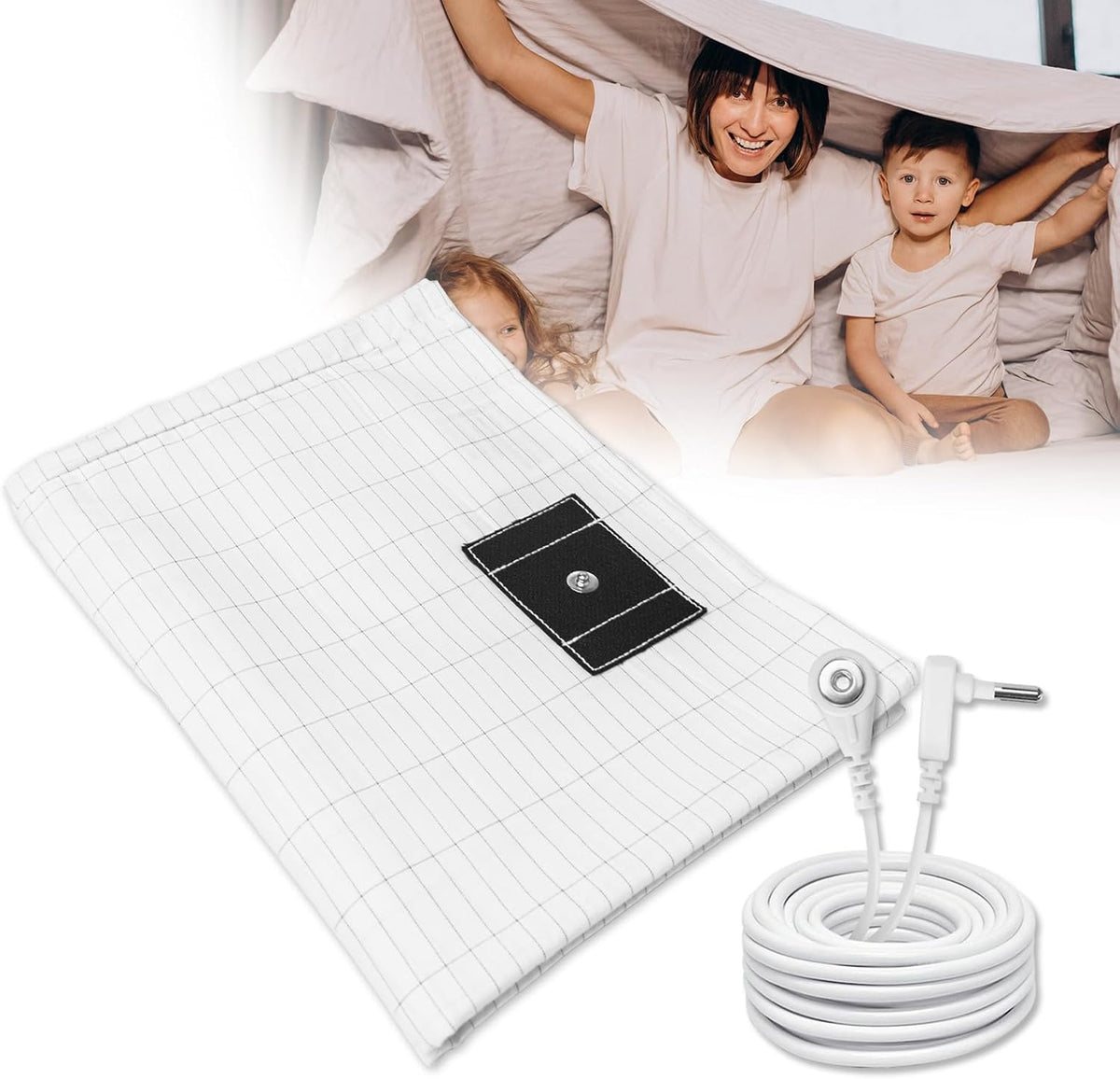 Conductive Grounding Bed Sheet, Flat or Fitted