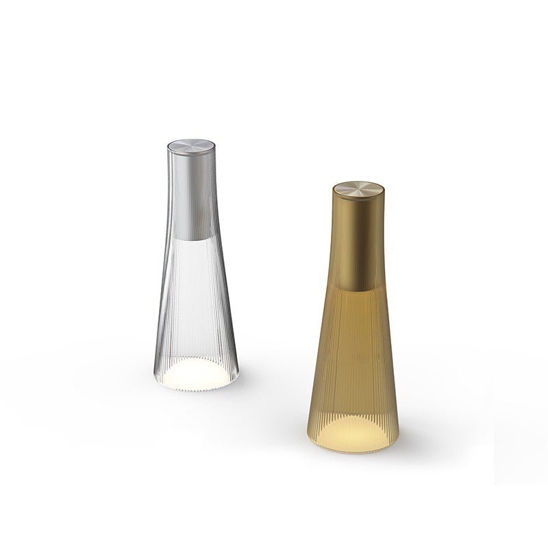 Flameless Candle Table Lamp in Clear or Brown