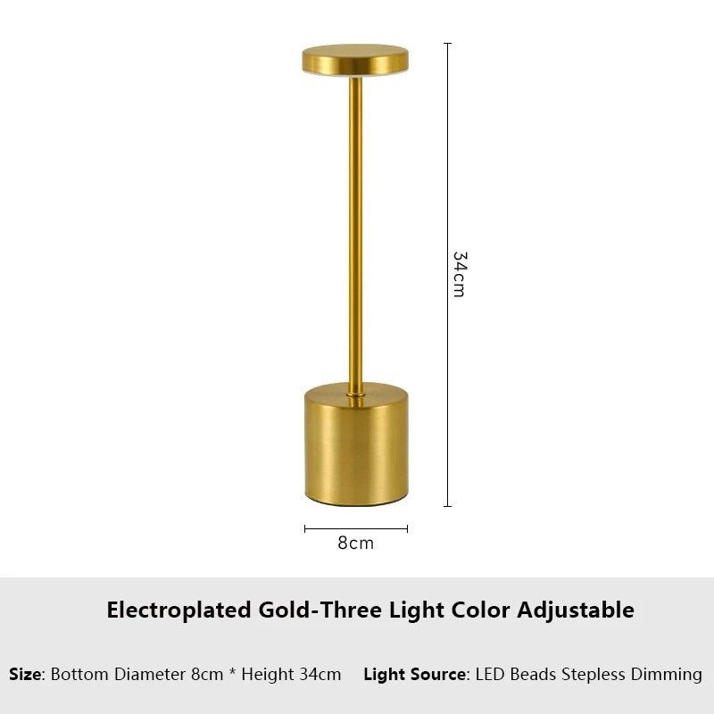 Classic Metal Touch Lamp with Three Brightness Levels