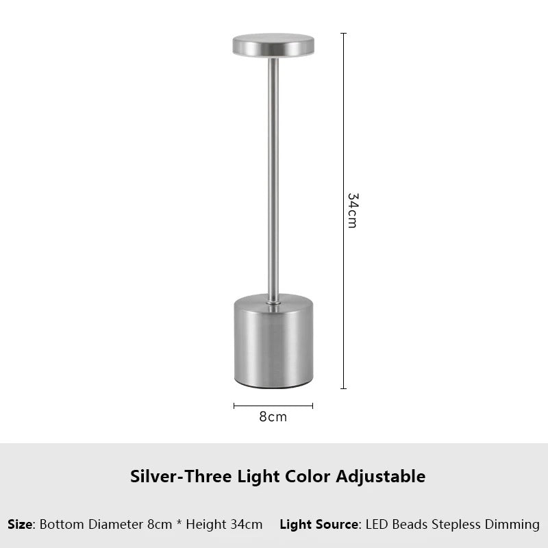 Classic Metal Touch Lamp with Three Brightness Levels
