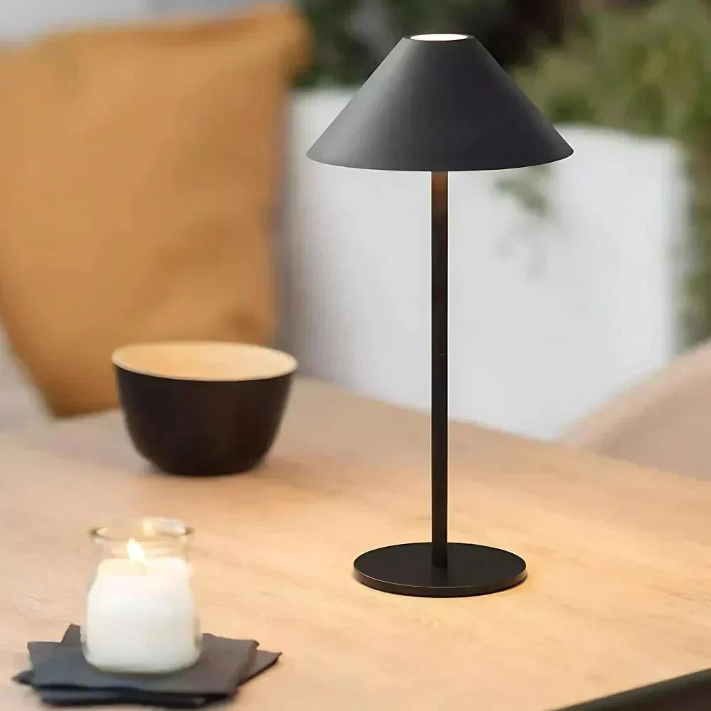 Cone Table Lamp for Reading and Bedside Use