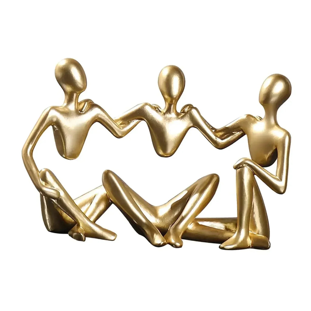 Gold-Tone Abstract Resin Sculpture