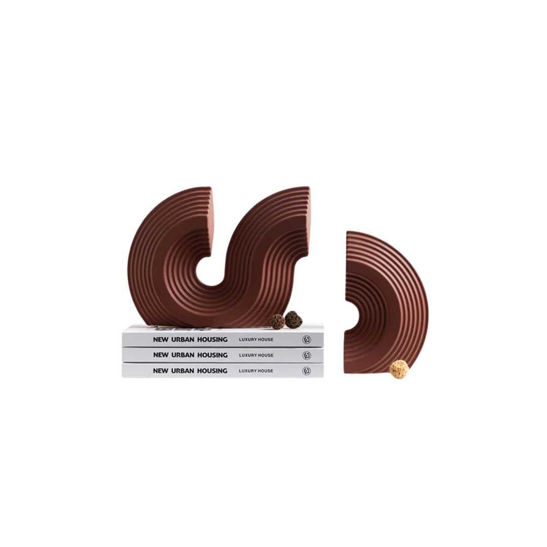 Arched Ceramic Bookends in Three Colors
