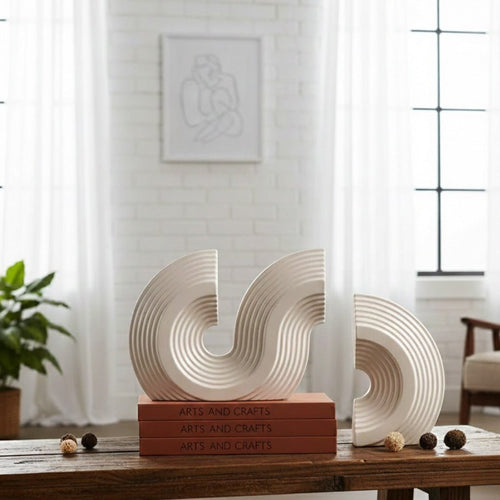 Arched Ceramic Bookends in Three Colors