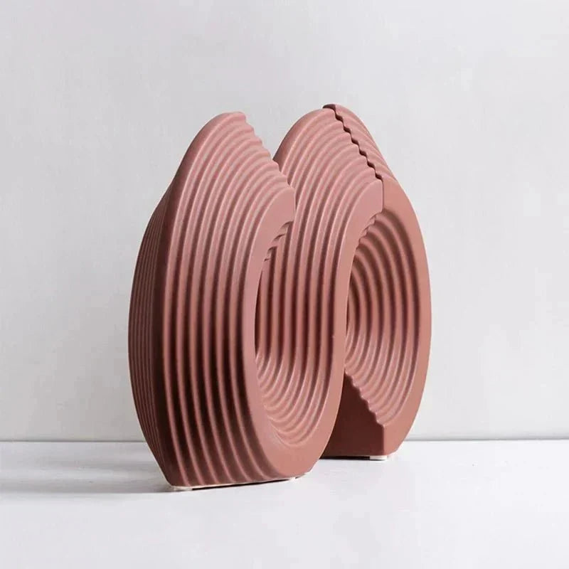 Arched Ceramic Bookends in Three Colors