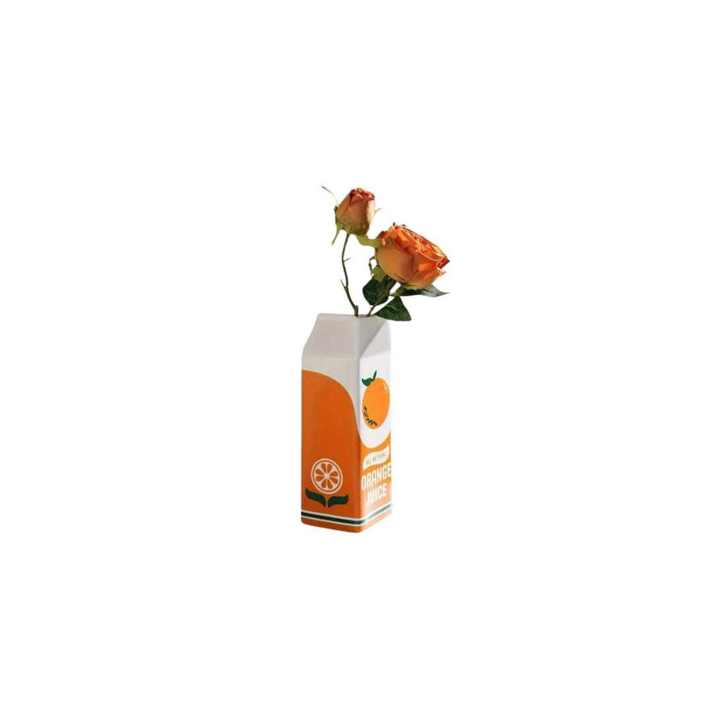 Bright Glazed Ceramic Box Vase