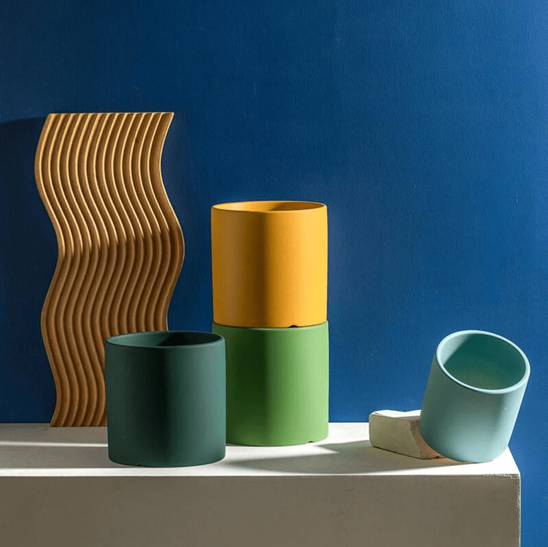 Ceramic Planter with Drainage Hole and Saucer