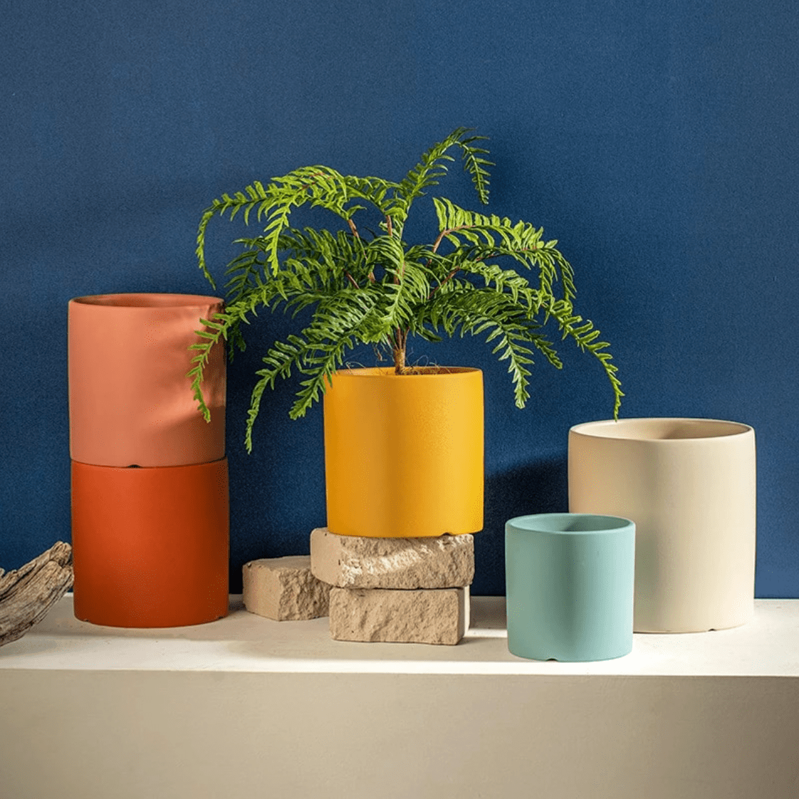 Ceramic Planter with Drainage Hole and Saucer