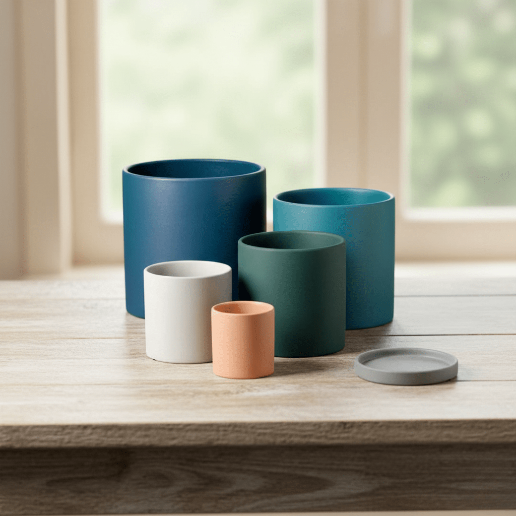 Ceramic Planter with Drainage Hole and Saucer