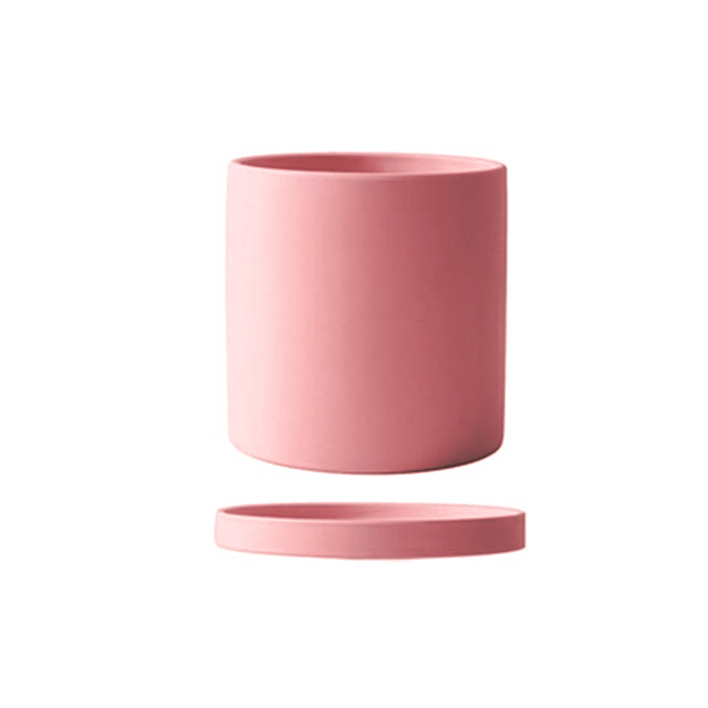 Ceramic Planter with Drainage Hole and Saucer