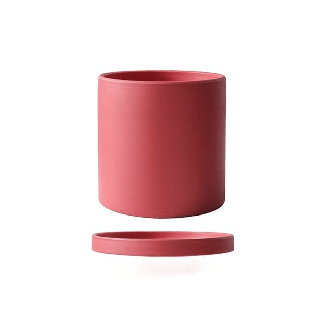 Ceramic Planter with Drainage Hole and Saucer