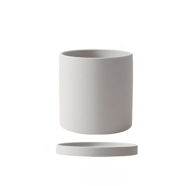 Ceramic Planter with Drainage Hole and Saucer