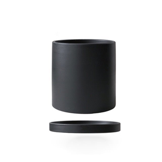 Ceramic Planter with Drainage Hole and Saucer