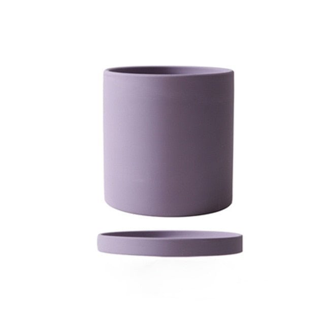 Ceramic Planter with Drainage Hole and Saucer