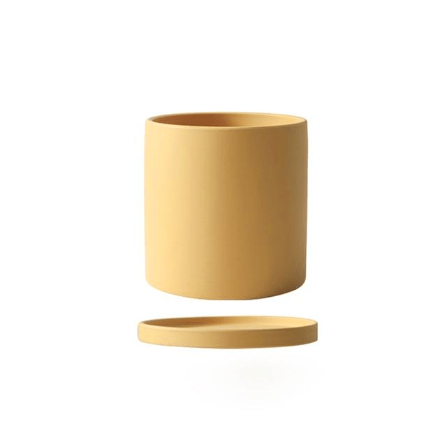 Ceramic Planter with Drainage Hole and Saucer