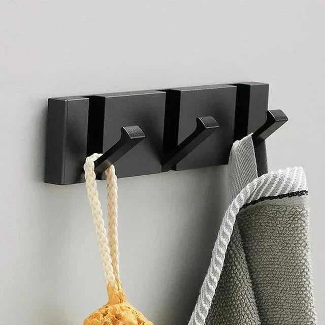 Foldable Stainless Steel Wall-Mounted Hook Rail