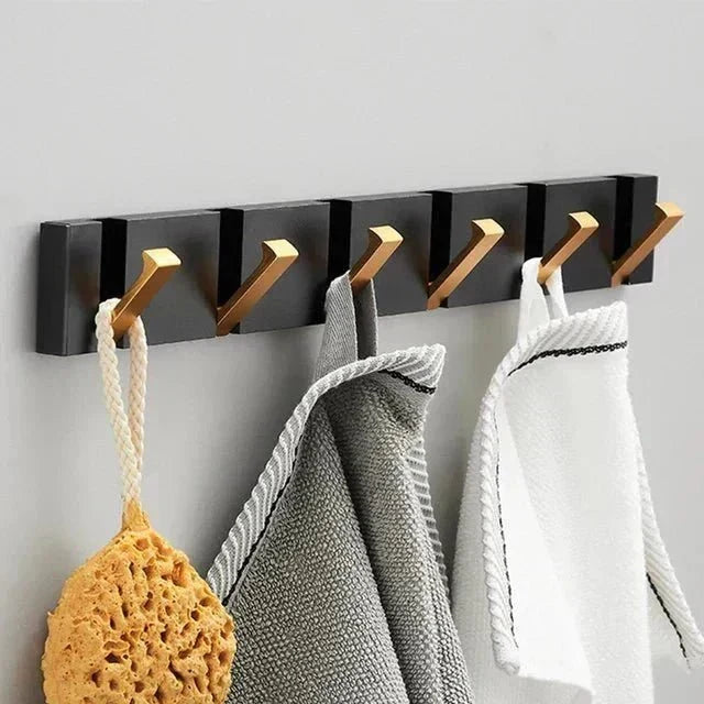 Foldable Stainless Steel Wall-Mounted Hook Rail