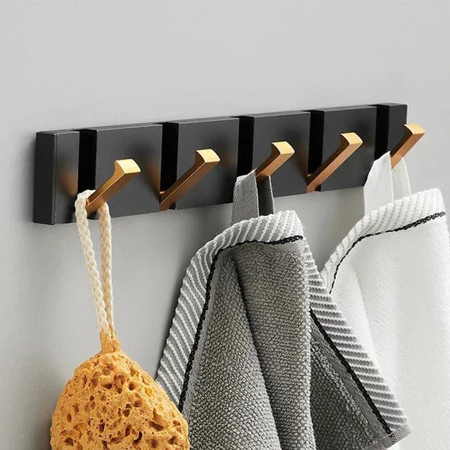 Foldable Stainless Steel Wall-Mounted Hook Rail