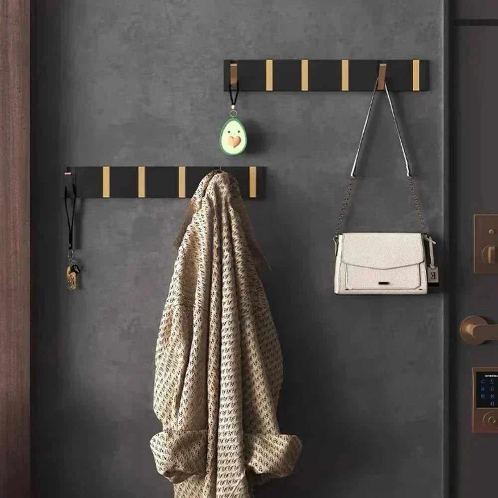 Foldable Stainless Steel Wall-Mounted Hook Rail
