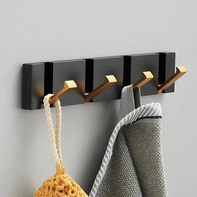 Foldable Stainless Steel Wall-Mounted Hook Rail