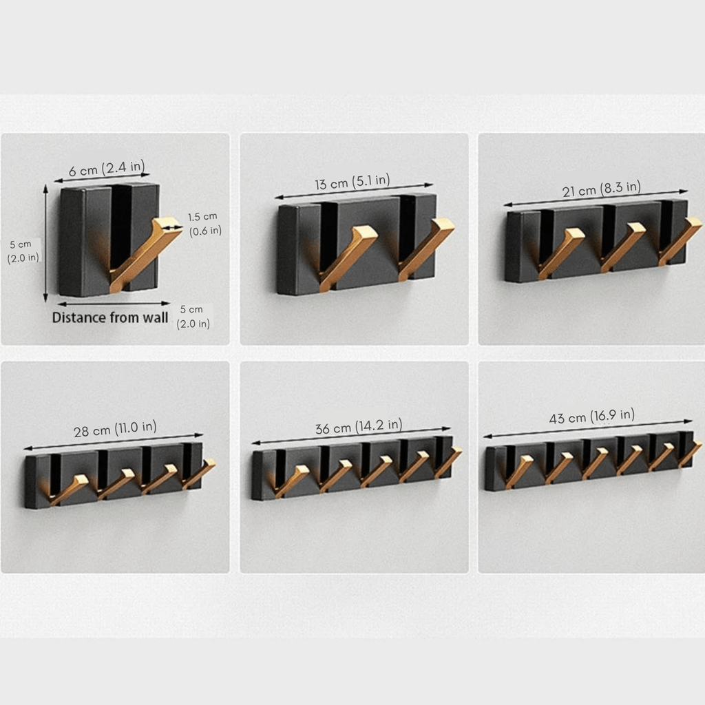 Foldable Stainless Steel Wall-Mounted Hook Rail