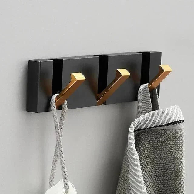 Foldable Stainless Steel Wall-Mounted Hook Rail