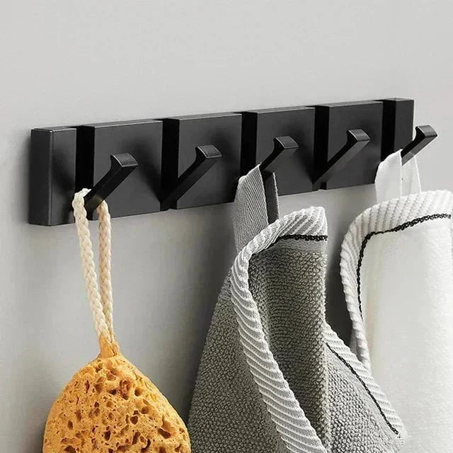 Foldable Stainless Steel Wall-Mounted Hook Rail