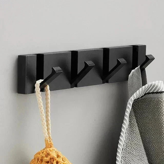 Foldable Stainless Steel Wall-Mounted Hook Rail