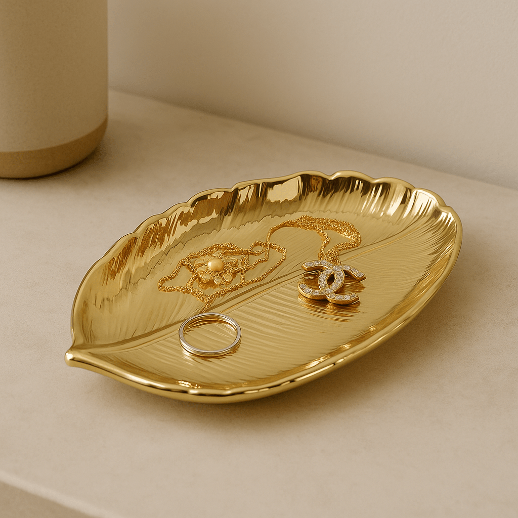 Metallic Ceramic Decorative Tray