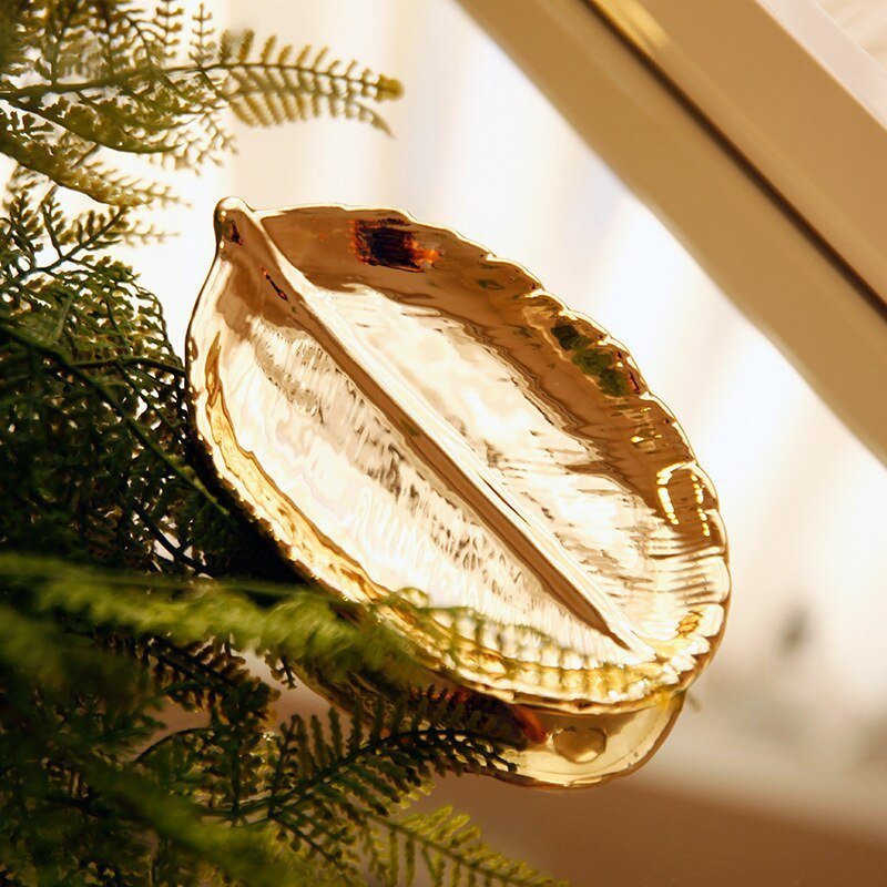 Metallic Ceramic Decorative Tray