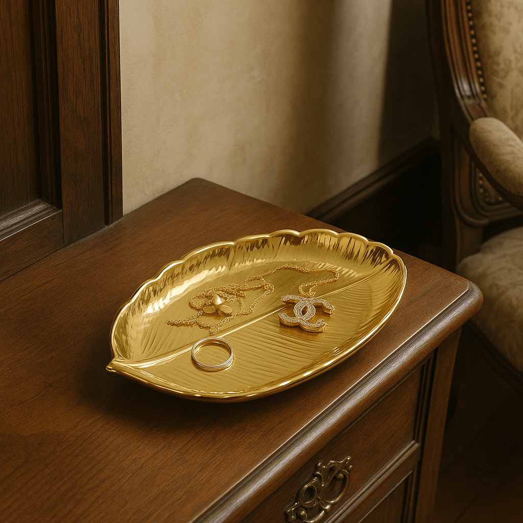 Metallic Ceramic Decorative Tray