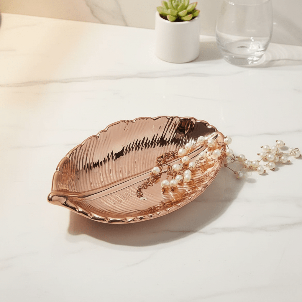 Metallic Ceramic Decorative Tray