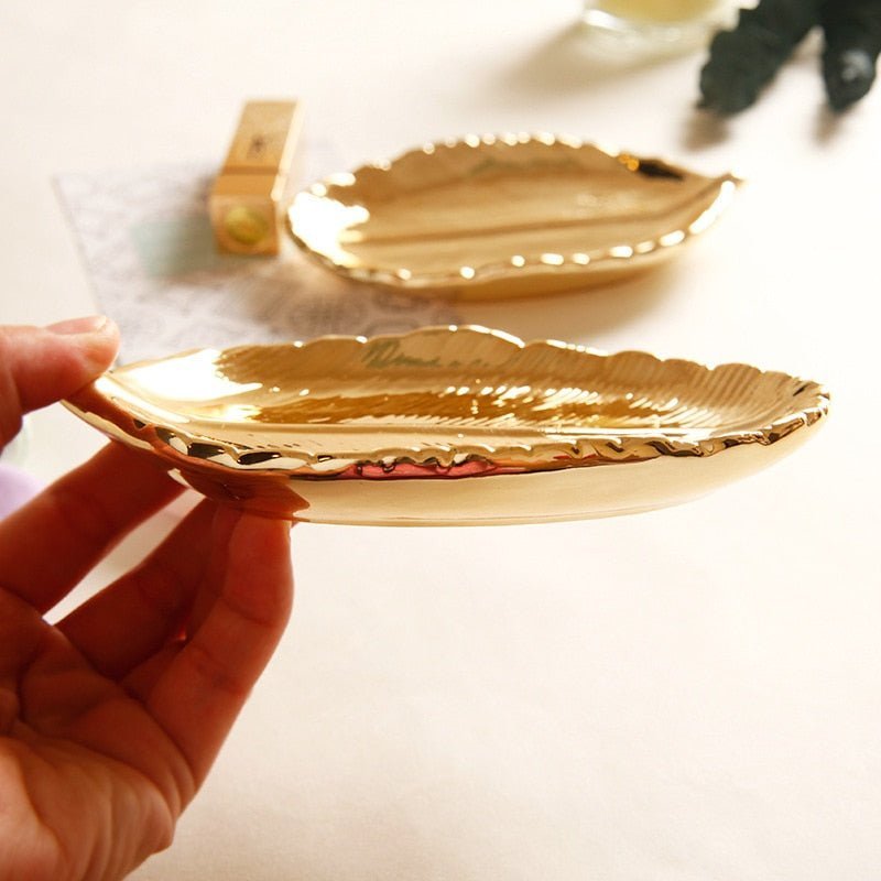 Metallic Ceramic Decorative Tray