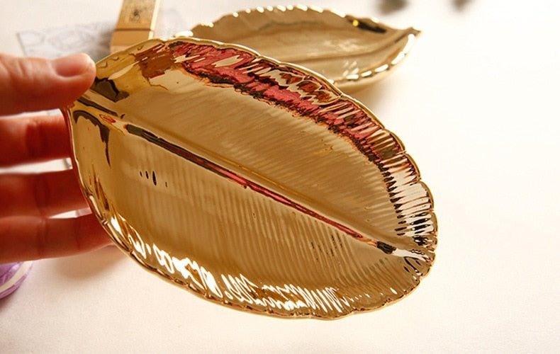 Metallic Ceramic Decorative Tray