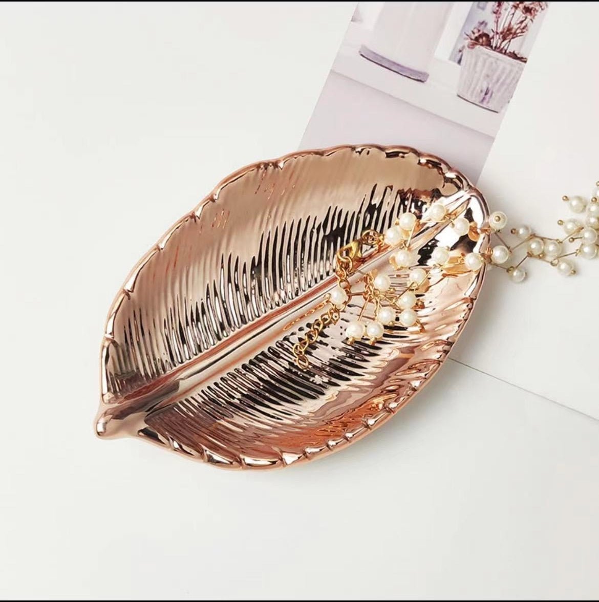 Metallic Ceramic Decorative Tray