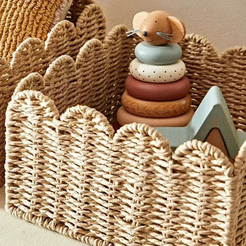 Woven Willow Storage Basket in Three Sizes
