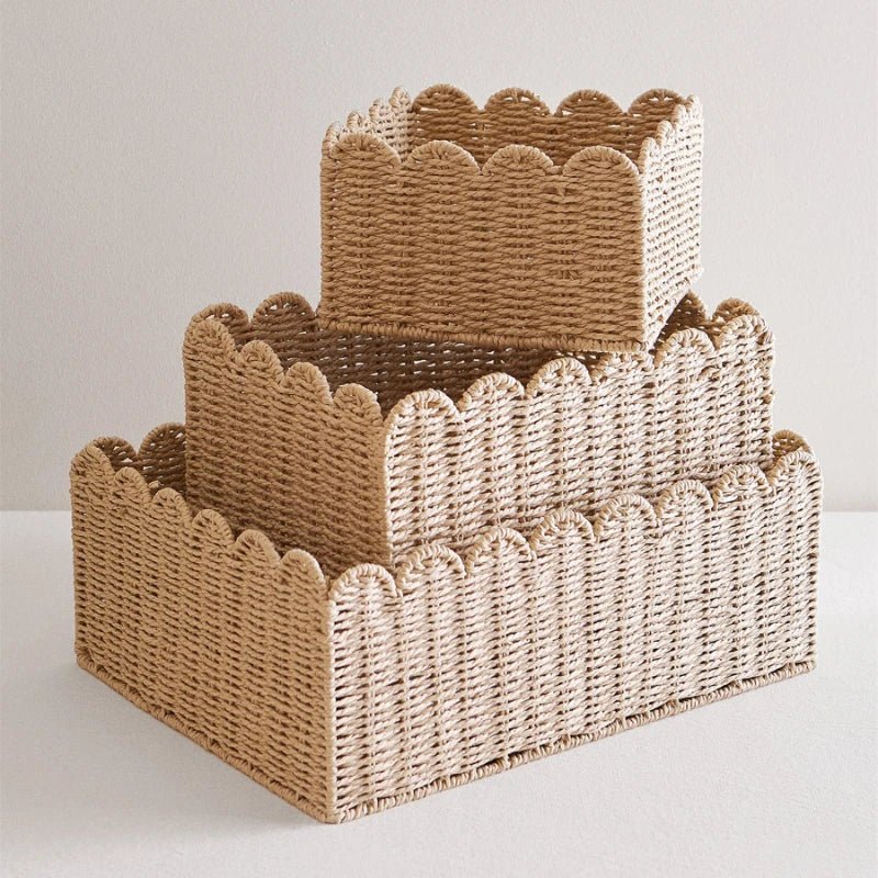 Woven Willow Storage Basket in Three Sizes