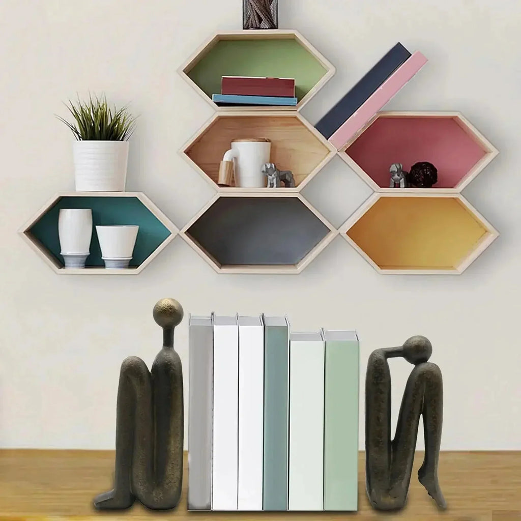 Sculptural Nordic Resin Bookend