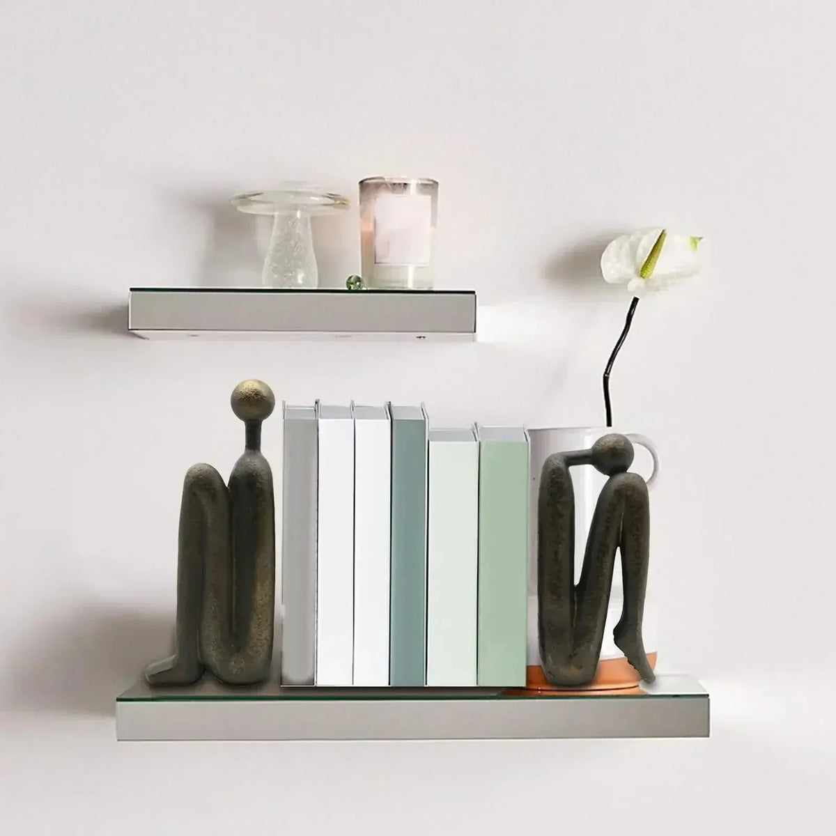 Sculptural Nordic Resin Bookend