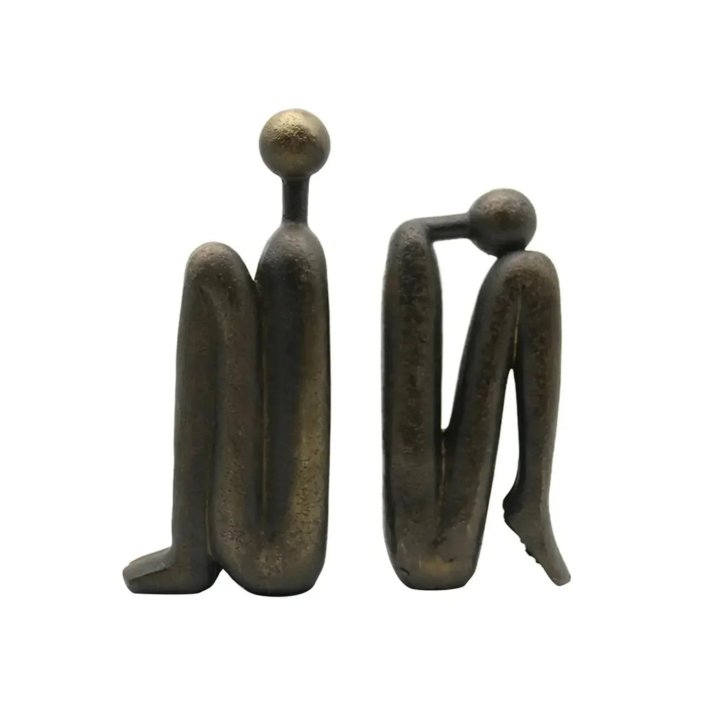 Sculptural Nordic Resin Bookend