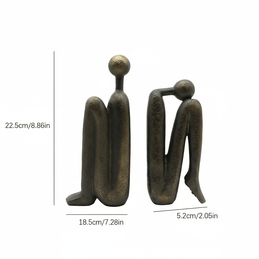 Sculptural Nordic Resin Bookend