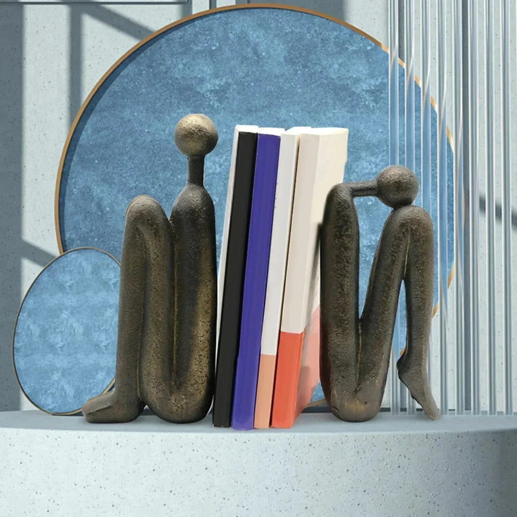 Sculptural Nordic Resin Bookend