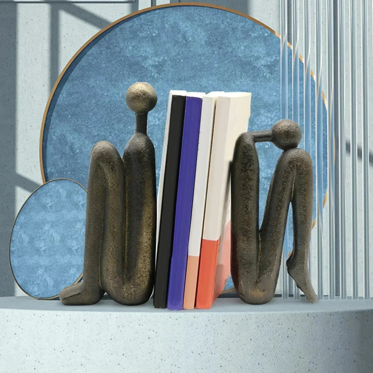 Sculptural Nordic Resin Bookend