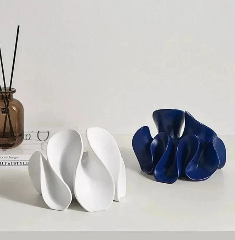 Matte Resin Petal Sculpture