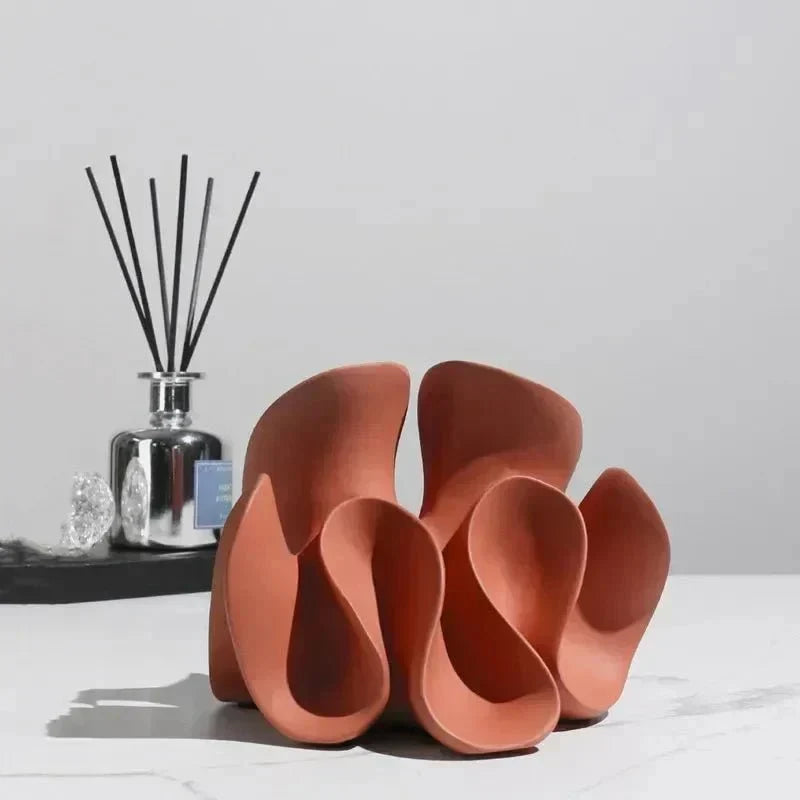 Matte Resin Petal Sculpture
