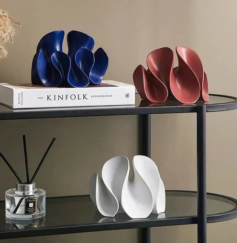 Matte Resin Petal Sculpture
