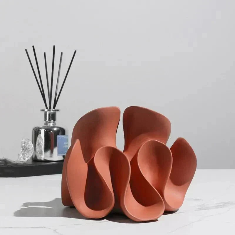 Matte Resin Petal Sculpture