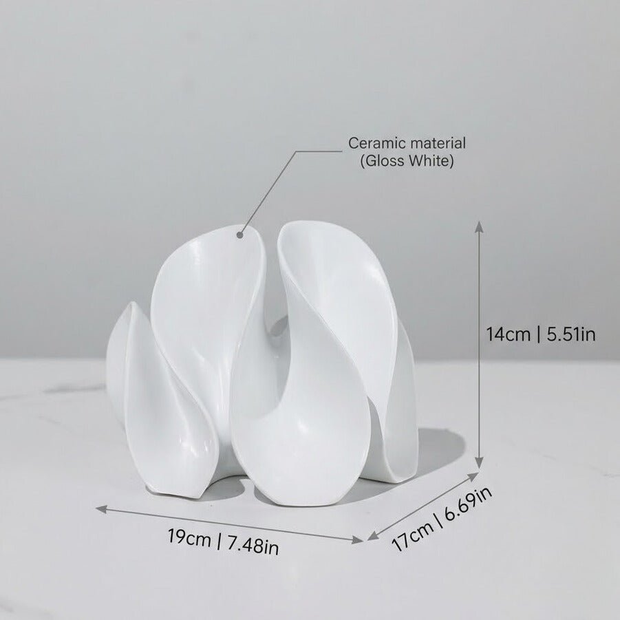 Matte Resin Petal Sculpture