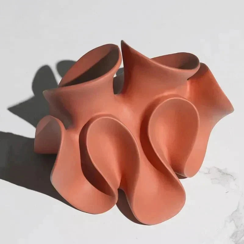 Matte Resin Petal Sculpture